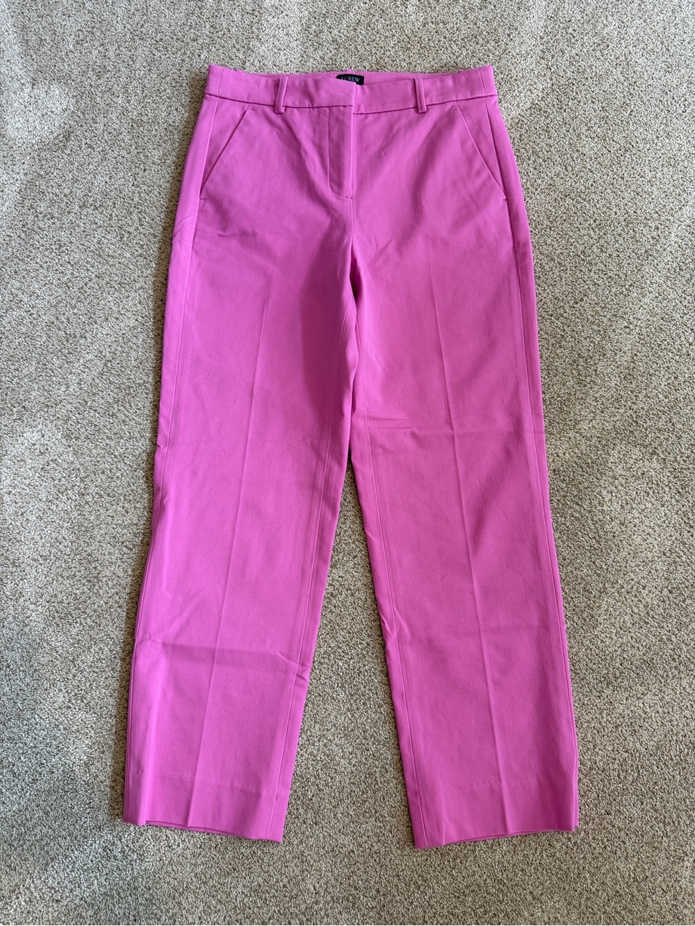 NWT J. Crew Kallie Pink Straight-Leg Tailored Pants
